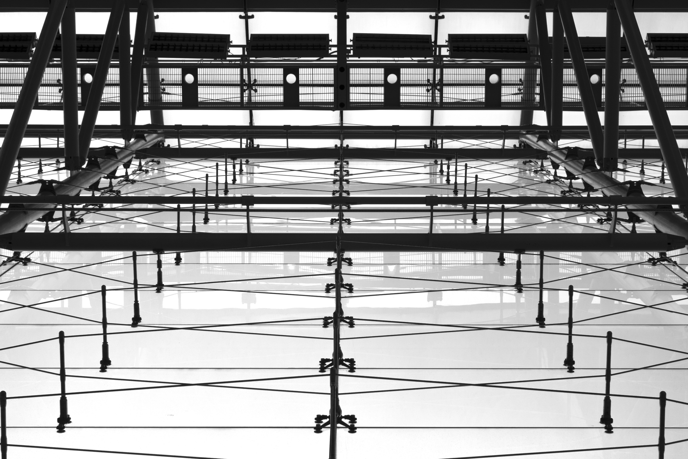 Abstract photograph made at the New York City space museum.