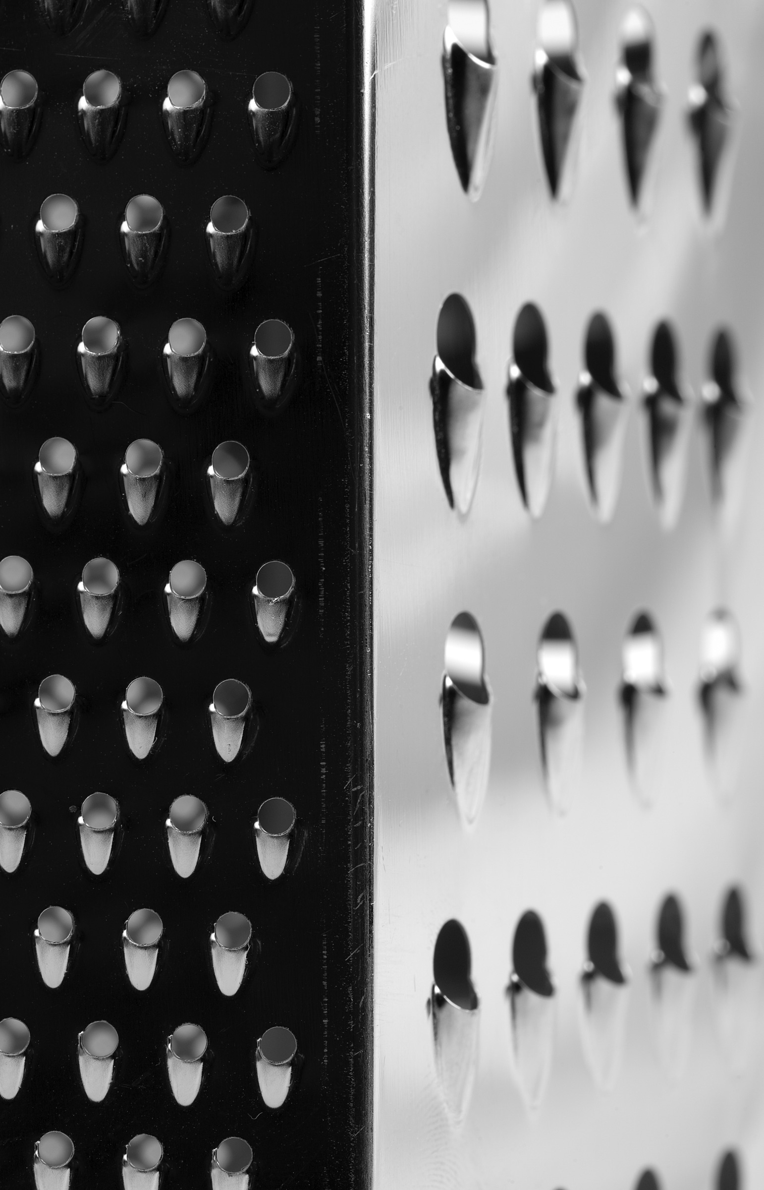 Abstract close-up photograph of a grater.