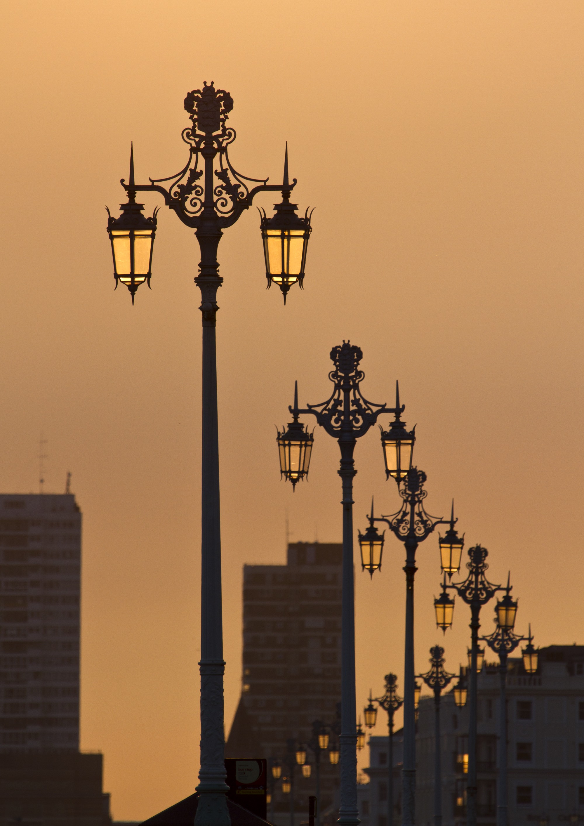 Brighton streetlamps photographed by Marc Pinter.
